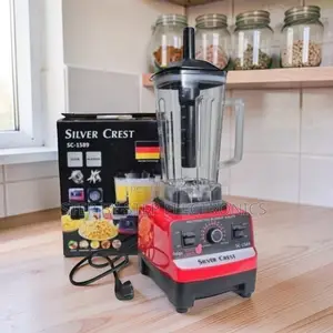 Professional-Finish Silver Crest 2-in-1 Double Cup Blender and Grinder