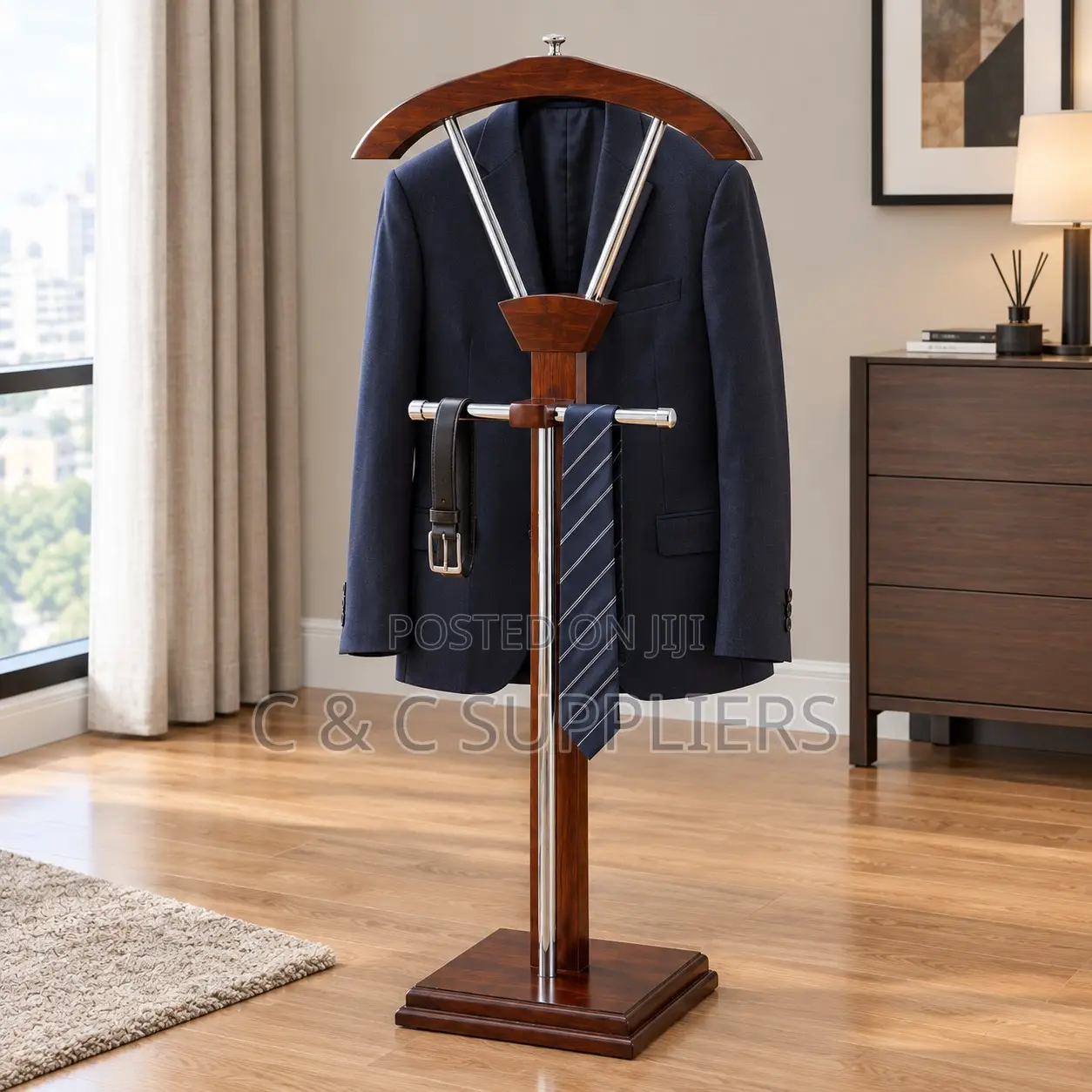 Mahogany Suit & Coat Hanger.