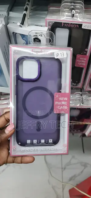 Purple Translucent Magnetic Case for an iPhone 13, a Matte Finish
