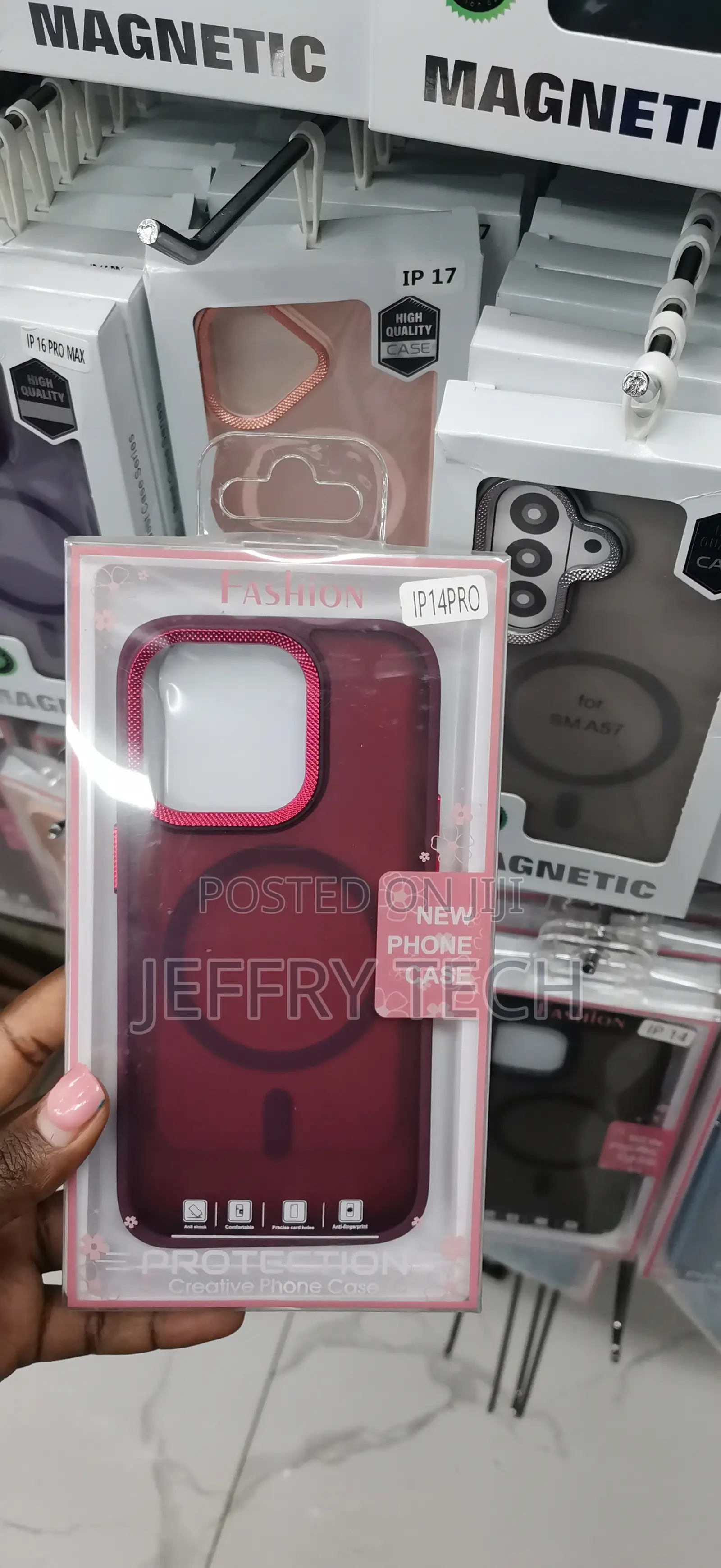 Maroon or Burgundy Matte MagSafe Case Designed for the iPhone 14 Pro,