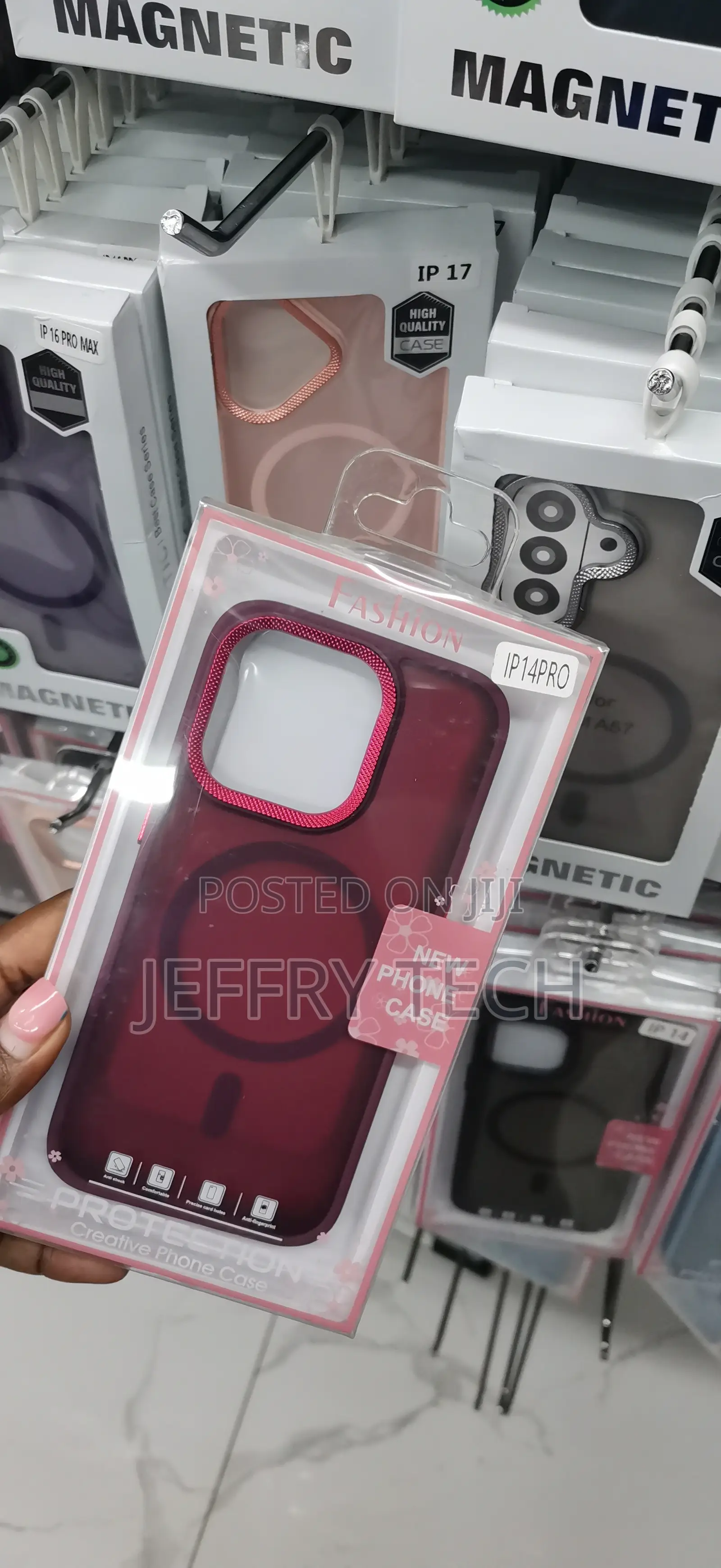 Maroon or Burgundy Matte MagSafe Case Designed for the iPhone 14 Pro,
