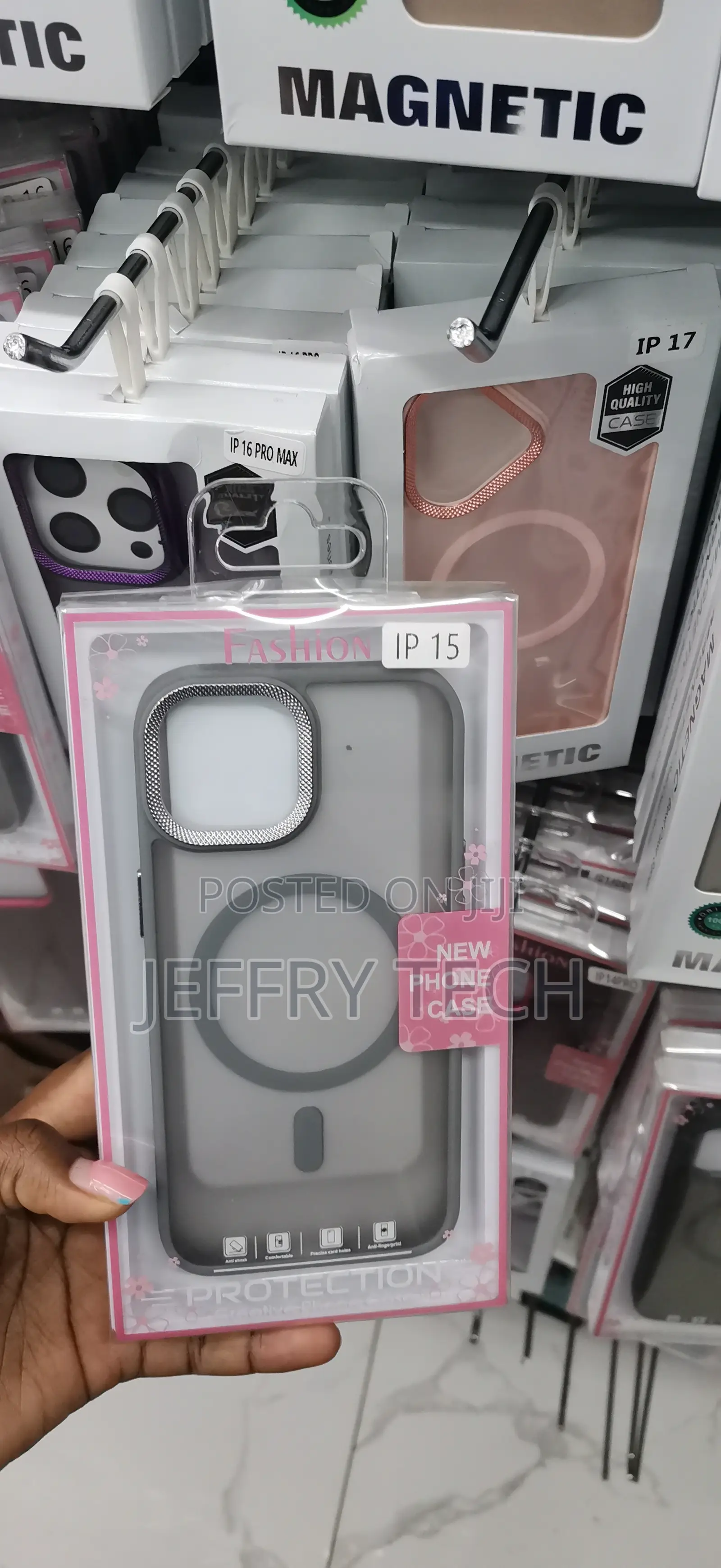 Translucent Matte iPhone 15 Magnetic Case With Metallic Camera Ring