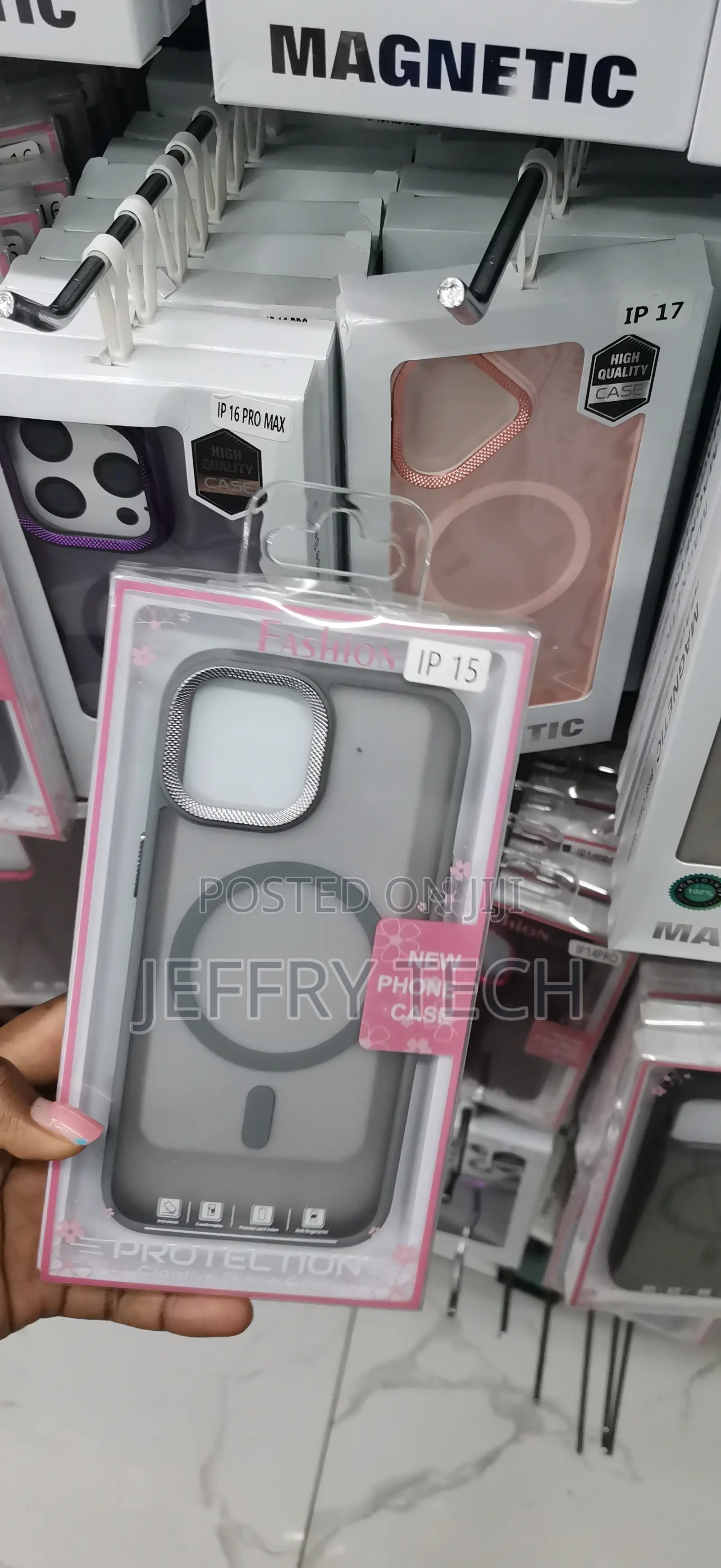 Translucent Matte iPhone 15 Magnetic Case With Metallic Camera Ring