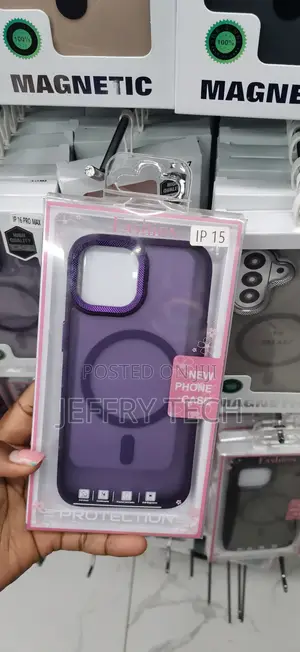 Translucent Matte Purple MagSafe Protective Phone Case iPhone 15