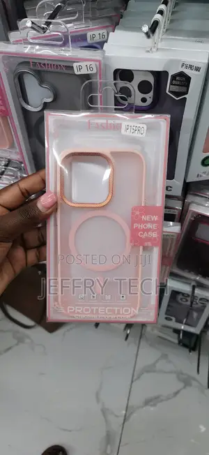 Translucent Pink MagSafe-compatible Case With a Metallic Rose Gold