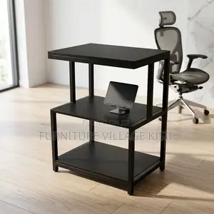 3-Tier Black Office Shelf