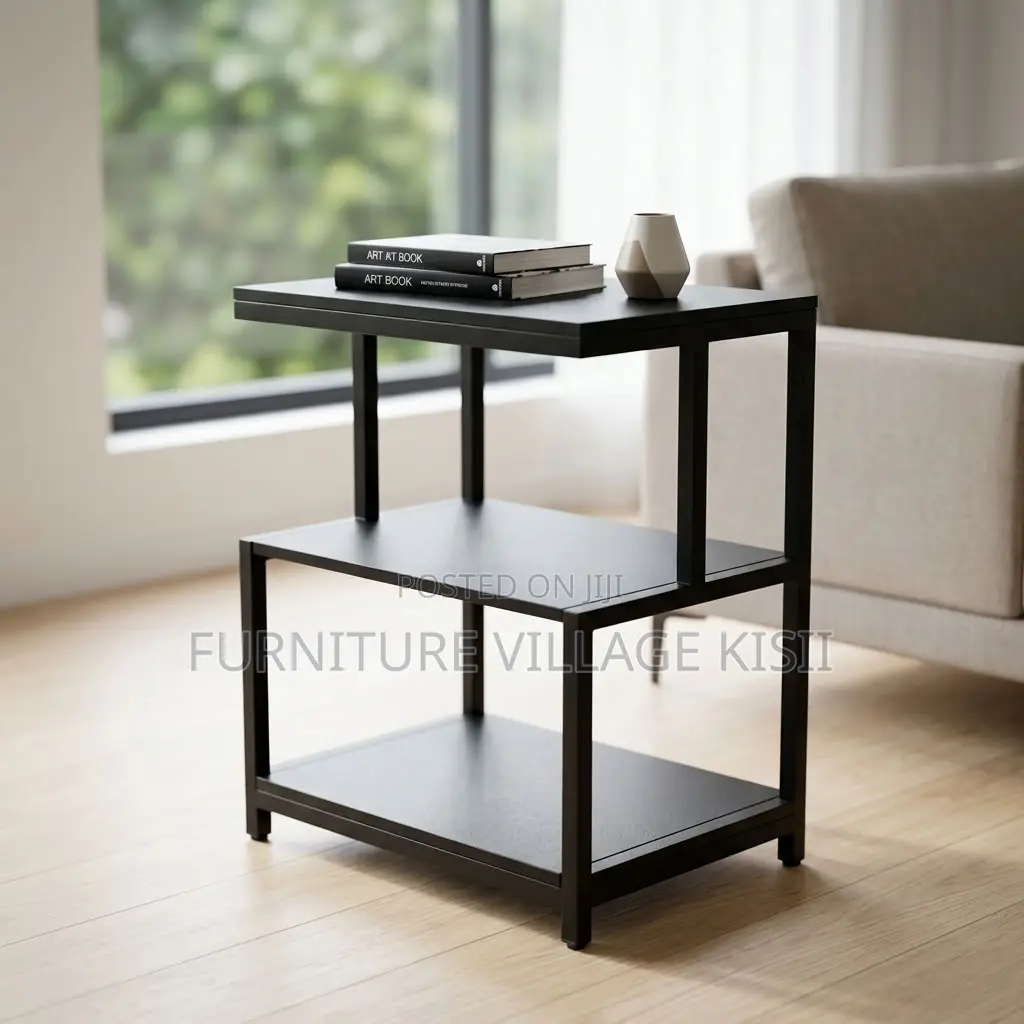 3-Tier Black Office Shelf