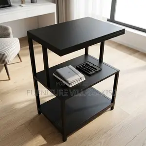 3-Tier Black Office Shelf