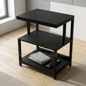 3-Tier Black Office Shelf