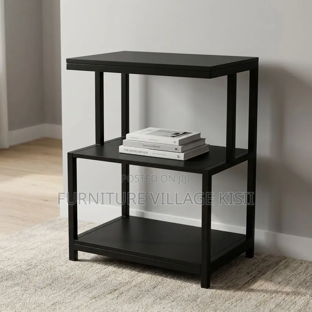 3-Tier Black Office Shelf