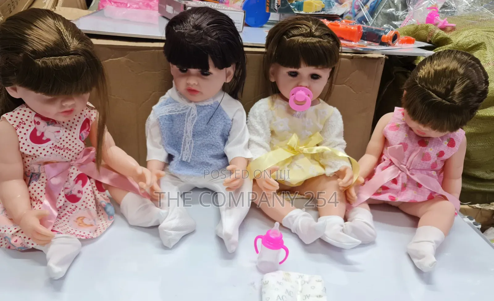 Silicone Baby Doll With Diaper and Feeding Bottle