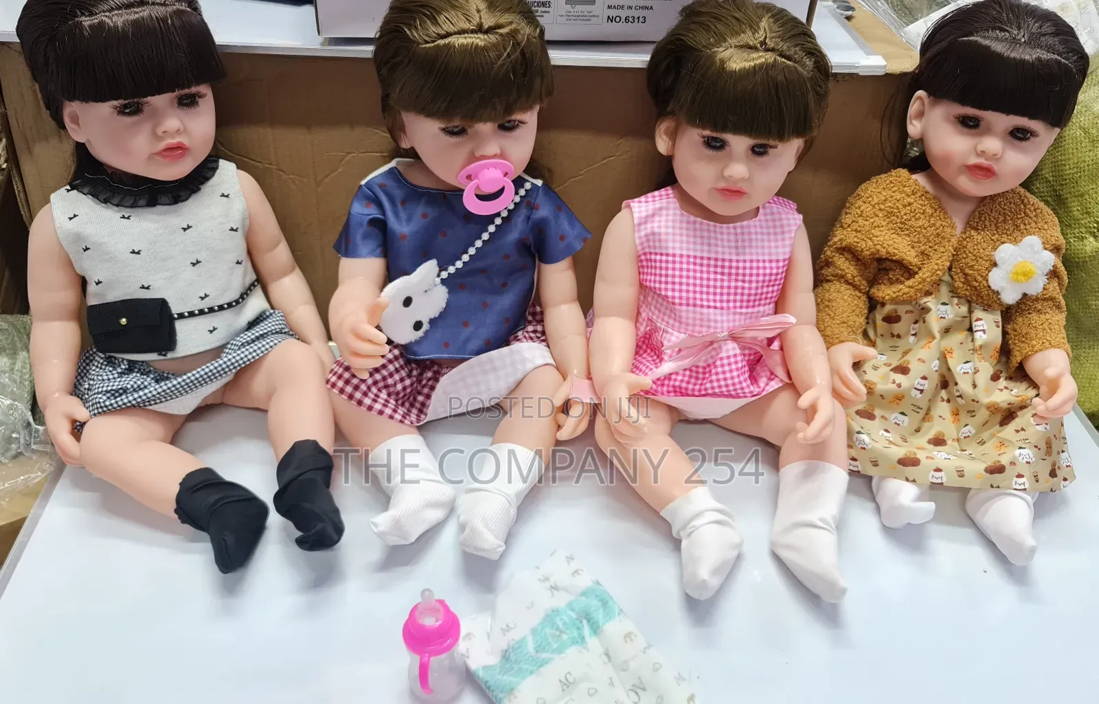 Silicone Baby Doll With Diaper and Feeding Bottle