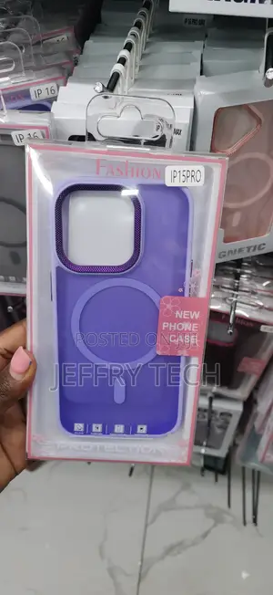 Purple Translucent Matte MagSafe Phone Case for the iPhone 15 Pro,