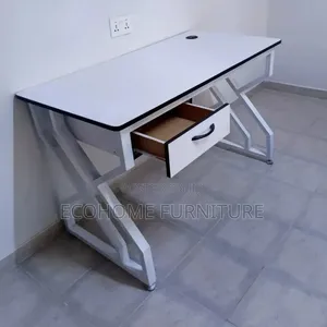 Office Desk With Drawer – Modern White Computer and Study Table