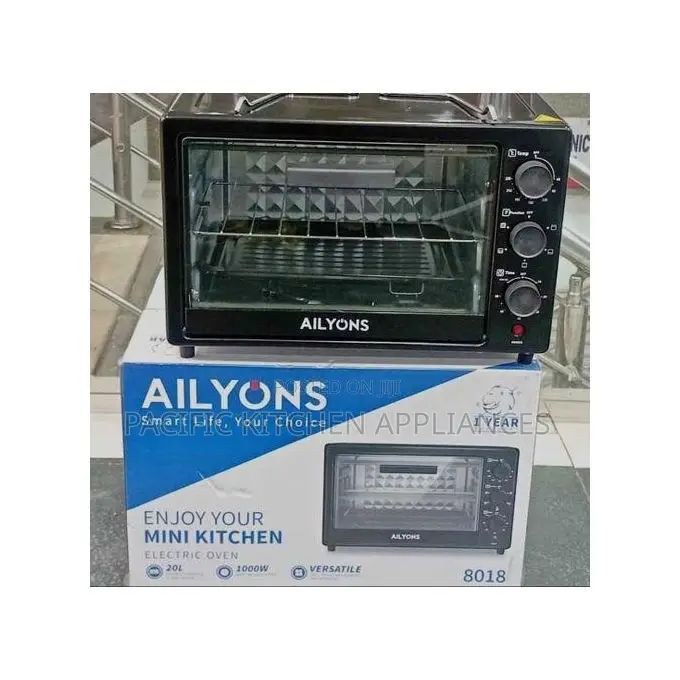 Ailyons 20 Litres Electric Oven – Compact, Multi-Function, Black