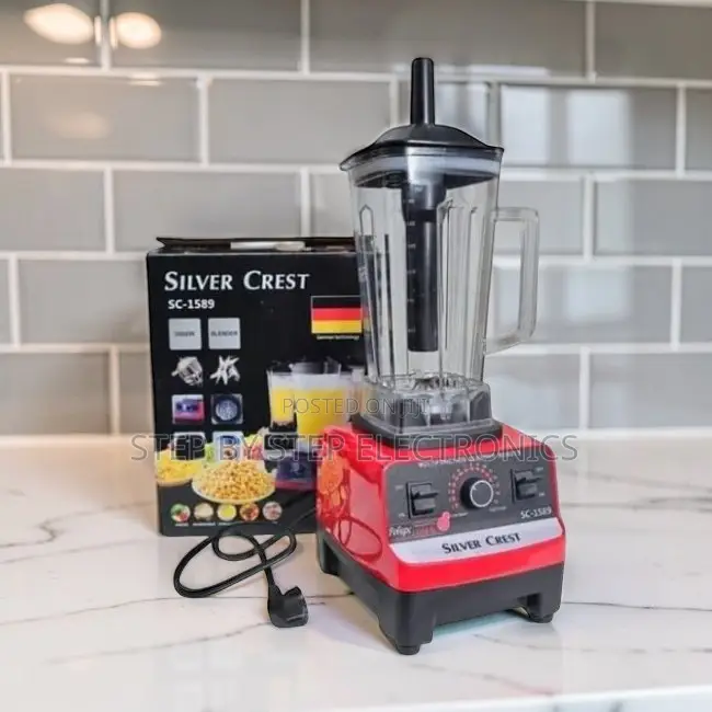 Kitchen Friendly Silver Crest 2-in-1 Double Cup Blender and Grinder