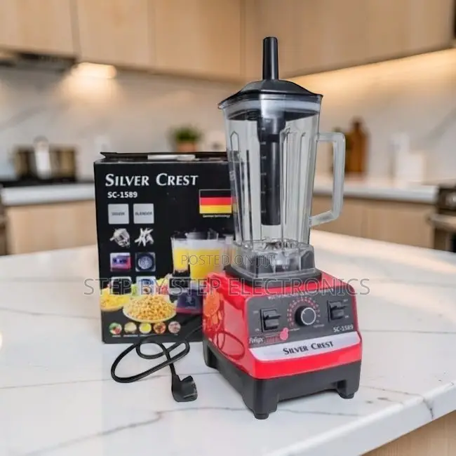 Kitchen Friendly Silver Crest 2-in-1 Double Cup Blender and Grinder