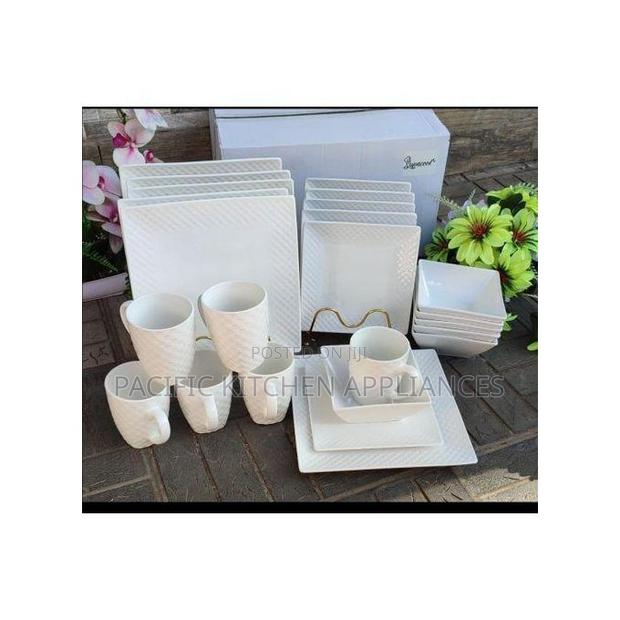 Ceramic 24 PCS Square Dinner Set - main view