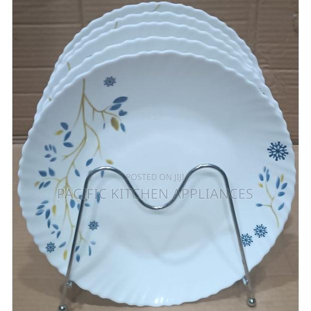 6-Piece White Round Dinner Plates Set - thumbnail 2