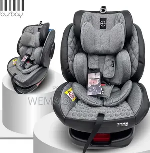 Burbay ISOFIX Baby CarSeat-360° Rotation/5-Point Safety Harness.