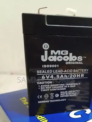 6V 4.5Ah SLA Rechargeable Battery – MG Jacobs Leak-Proof Backup Power