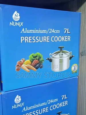 Nunix 7L Aluminium Pressure Cooker – 24cm Heavy Duty Fast Cooking Pot