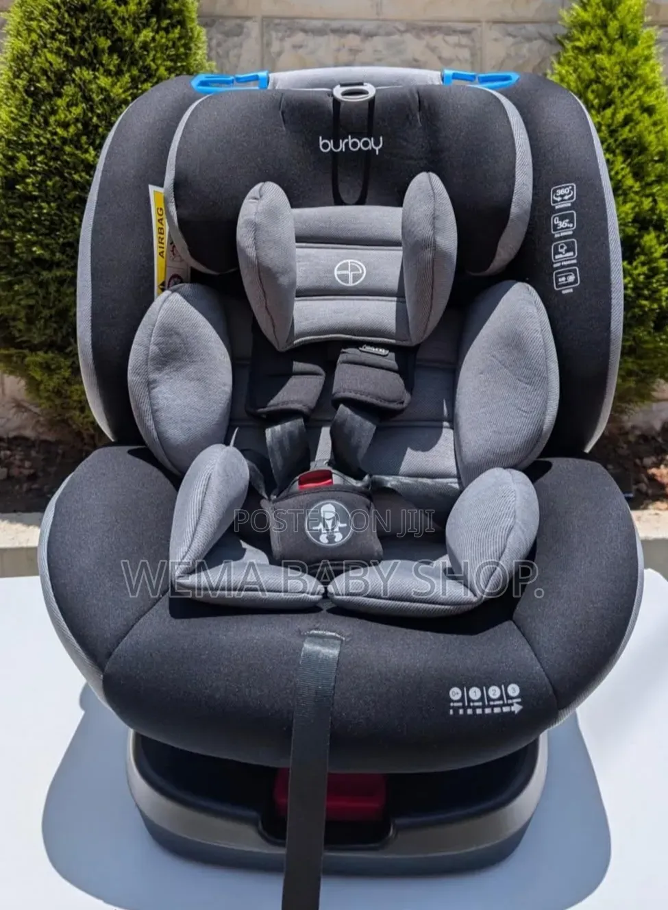 Burbay ISOFIX 360° Rotating Baby Car Seat