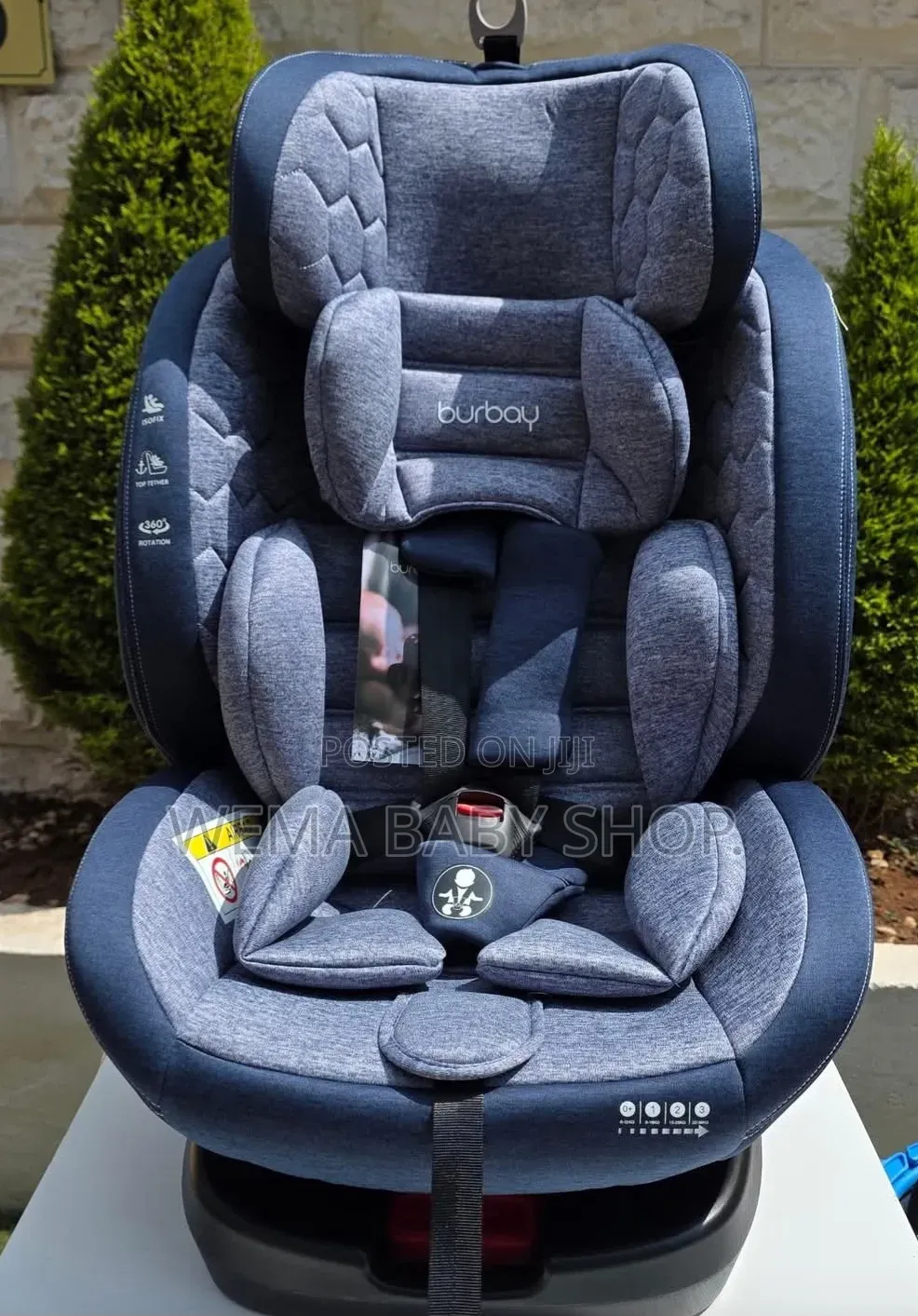 Burbay ISOFIX 360° Rotating Baby Car Seat