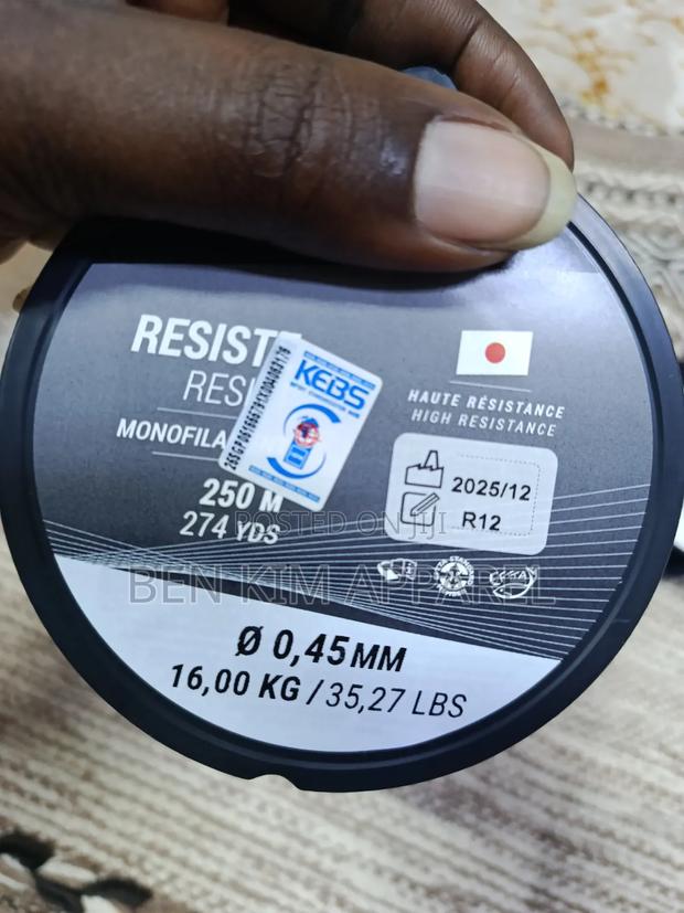 250 Metres 274 YDS Clear Fishing Line 0.45mm 16kgs 35 LBS Japan
