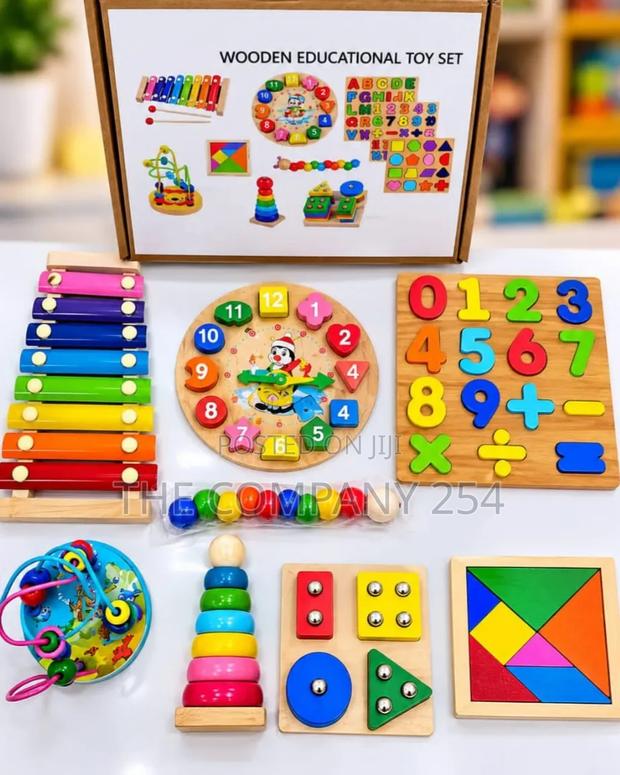 Wooden Educational Toy Set - main view