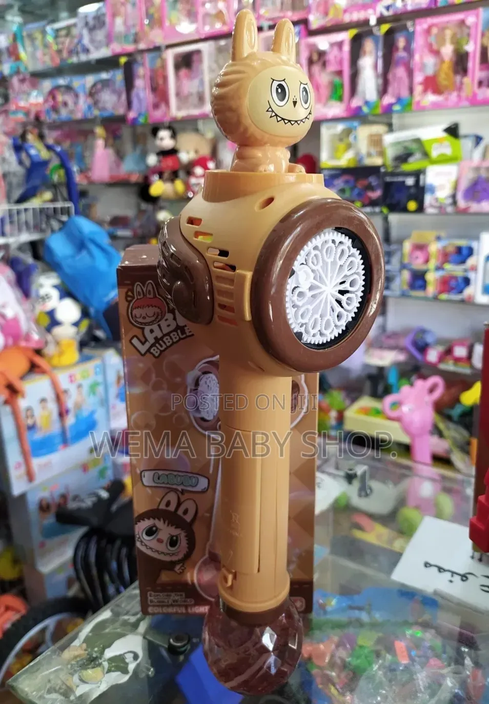 Labubu-Themed Rechargeable Automatic Bubble Blower Wand