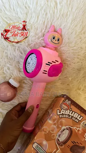 Labubu-Themed Rechargeable Automatic Bubble Blower Wand