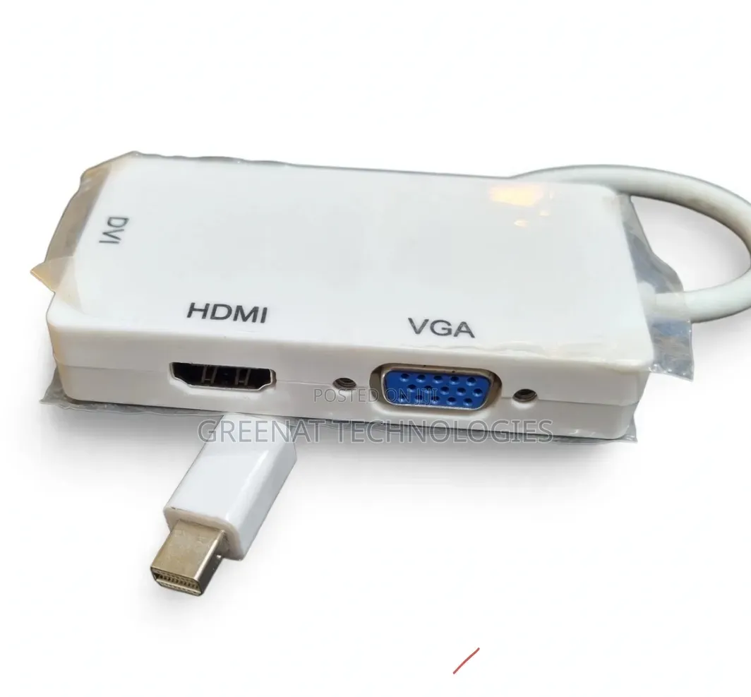 Mini DisplayPort to HDMI VGA DVI 3-in-1 Adapter - Mini DP to HDMI