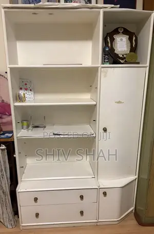 Wooden Cabinet With Shelves and Drawers