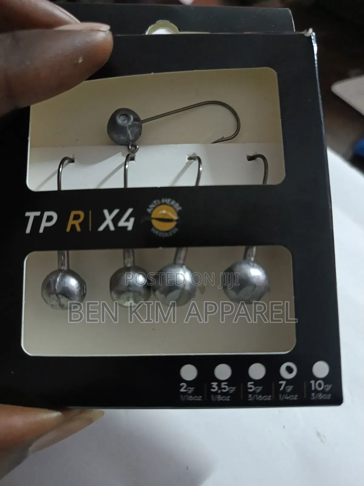 5 Pack Round Jighead Hooks 2gr, 3.5gr, 5gr, 7gr and 10gr Metallic.