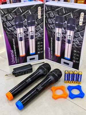 UHF Wireless Microphone Kit With Two Handheld Mics for PA System & DJs