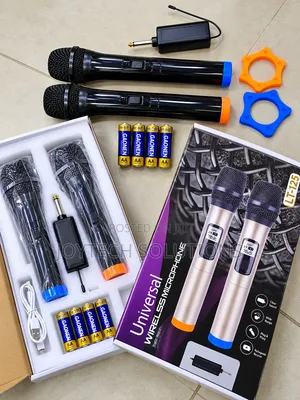 UHF Cordless Microphone Pairs With Receiver for DJs Church and Karaoke