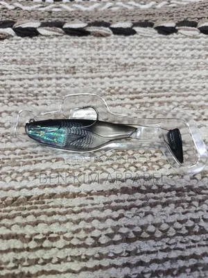 Fishing Rubber Lure With Single Hook Black Grey