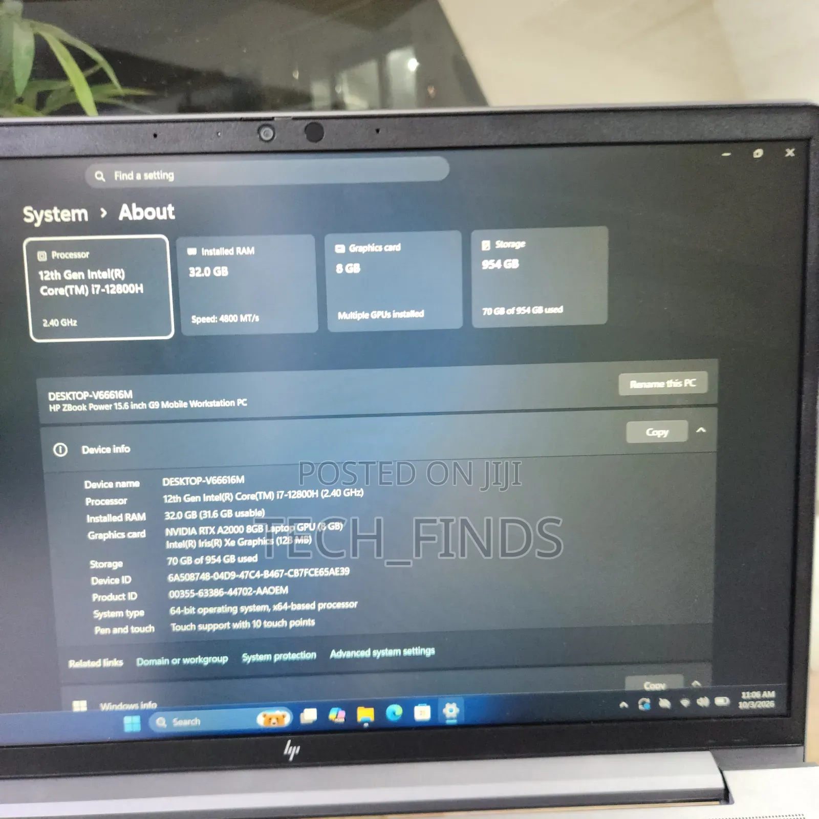 Laptop HP 15 32GB Intel Core i7 SSD 1T