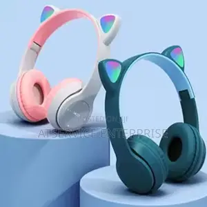 Cat Ear Stereo Headphones With Bluetooth Led Light Foldable Headphone