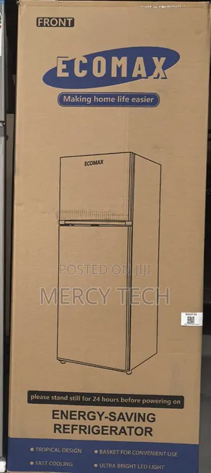 Ecomax Fridge 230L (Dark Silver)