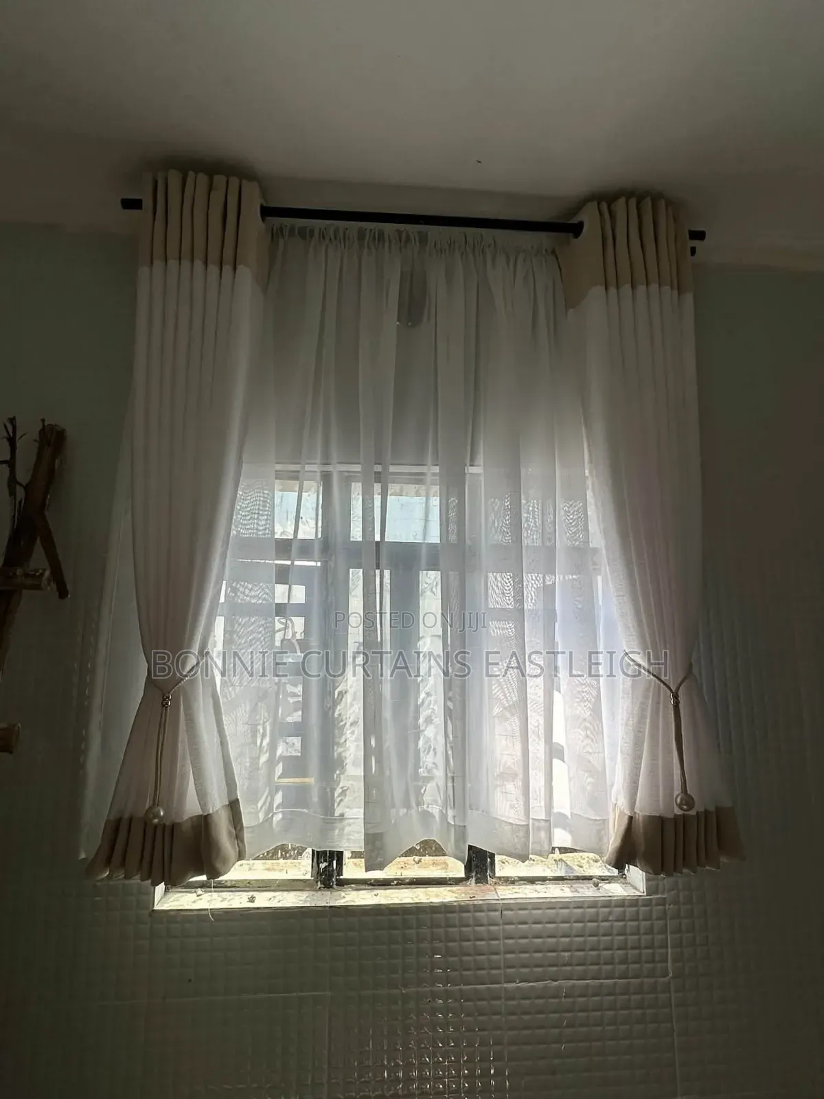 Blige Curtains and White Sheers