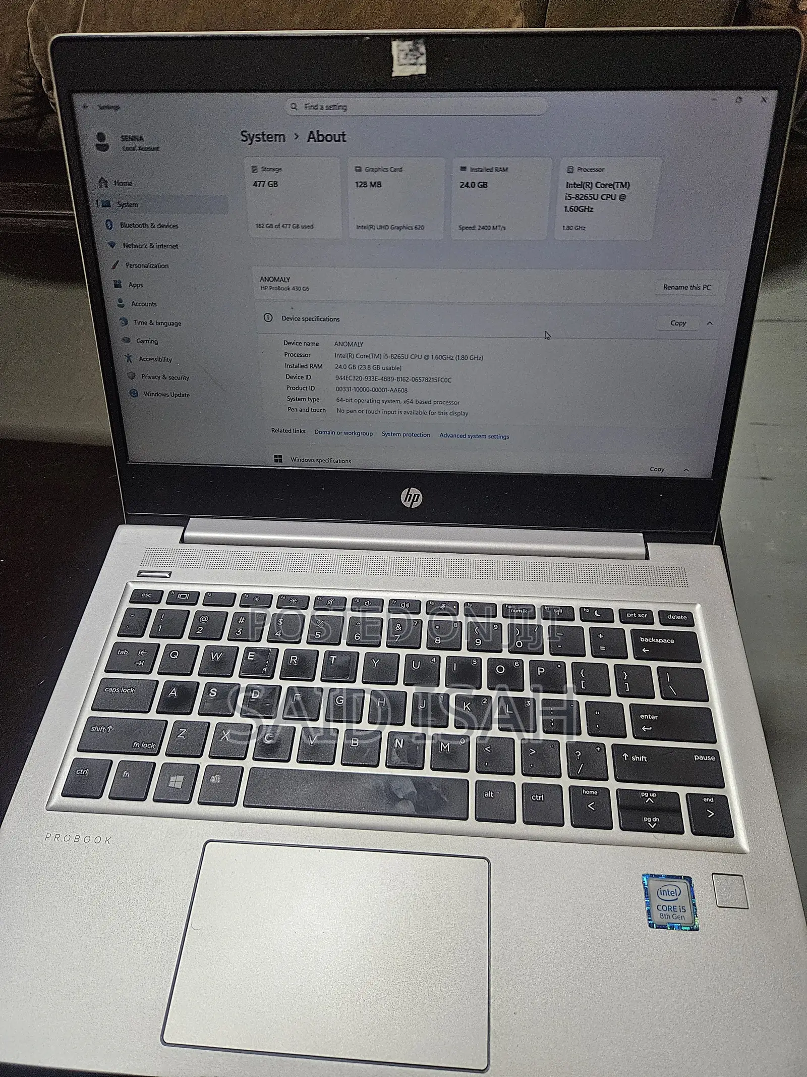 Laptop HP 430 G6 8GB Intel Core i5 SSD 128GB