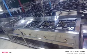 3 Burners Commercial Combined Range
