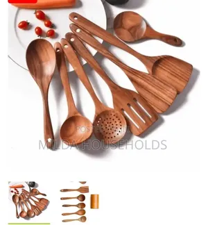 8pcs Wooden Cooking Cultery Set