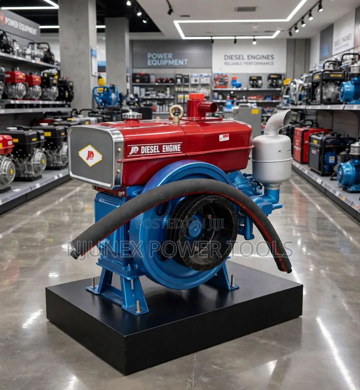 Water-Cooled Jiadi JD Diesel Engine With a Prominent Flywheel