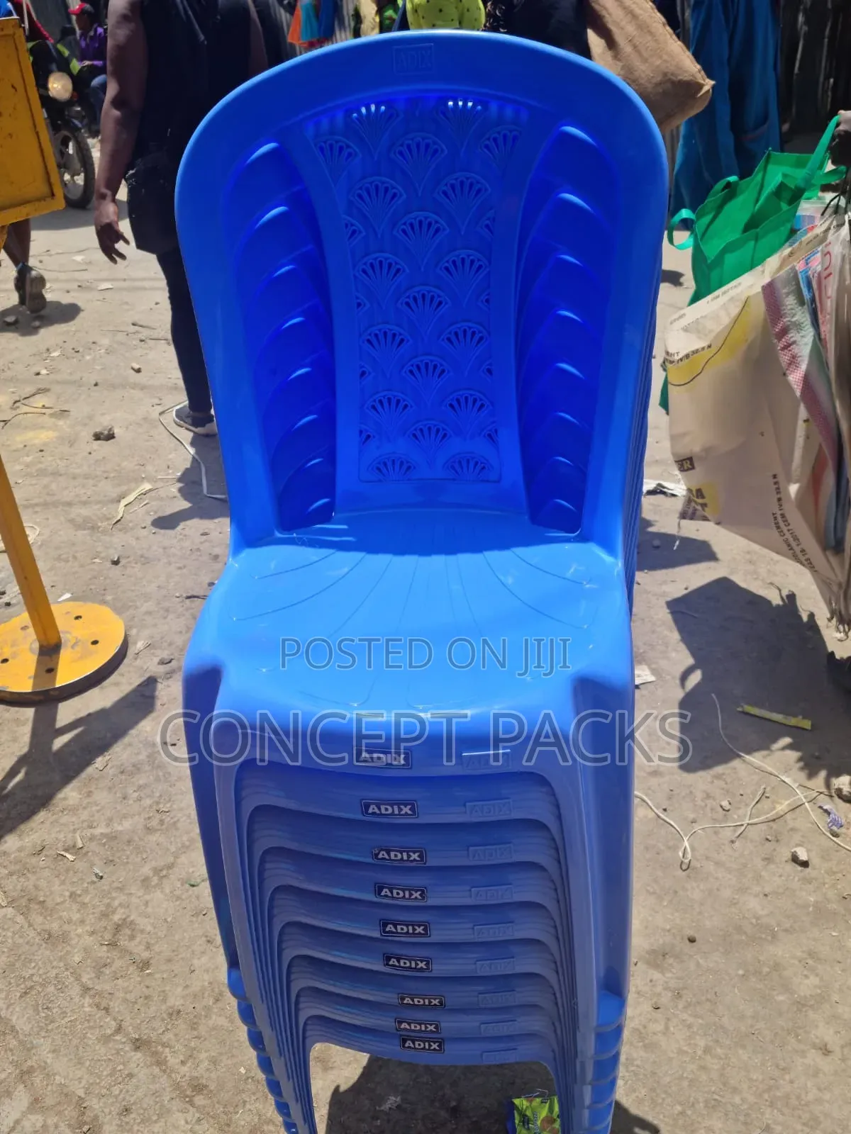 Adix Blue Armless Garden Chair