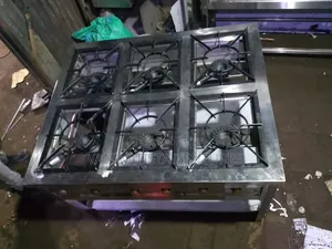 Kitchen Power Gas Cooker. Stainless Premium 6 Burner Stove