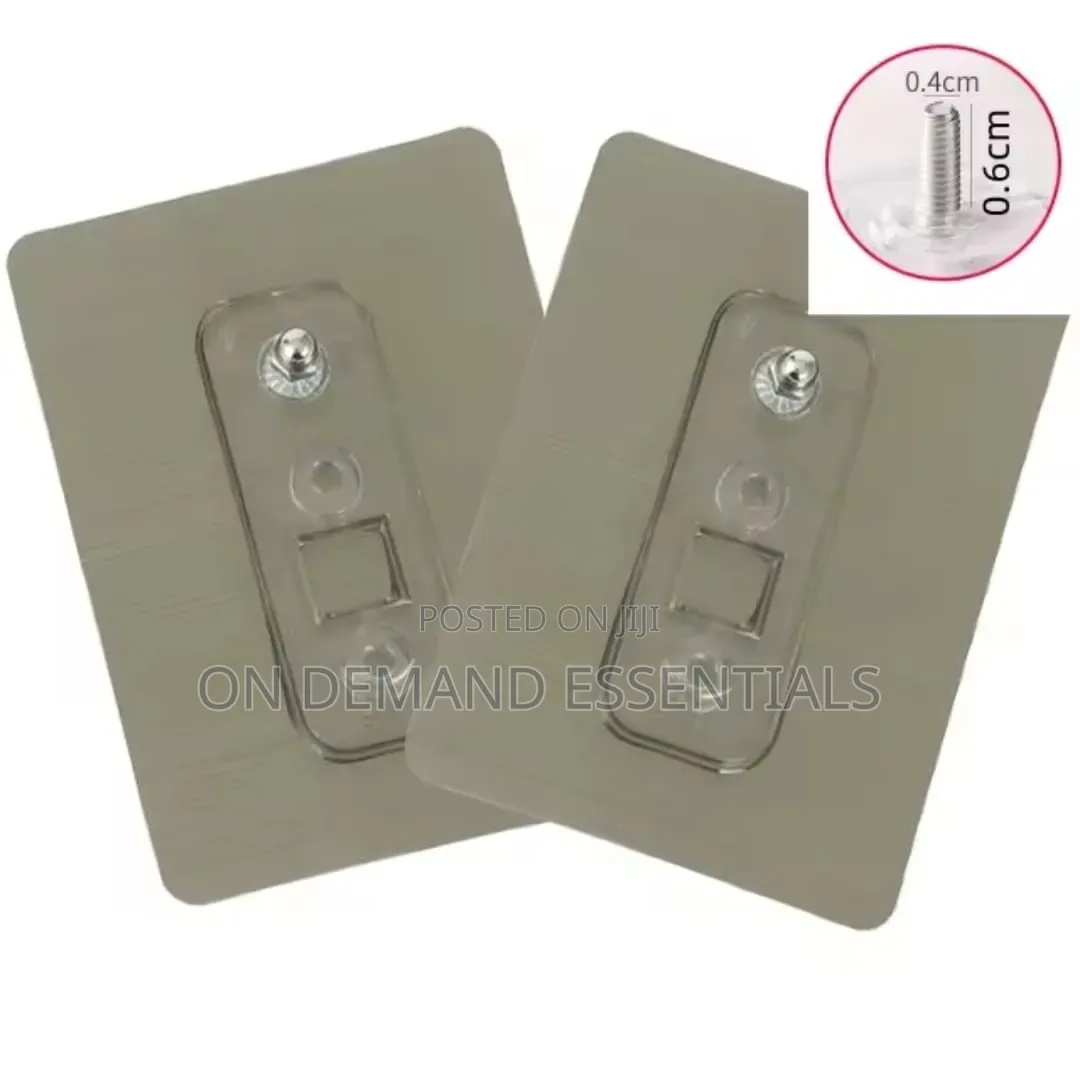 2PCS Punch-Free Screw Stickers, Non-Marking Waterproof Hooks