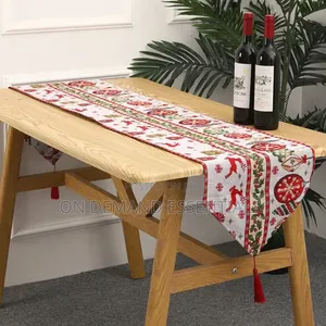 Jacquard Christmas Table Runners With Tassel